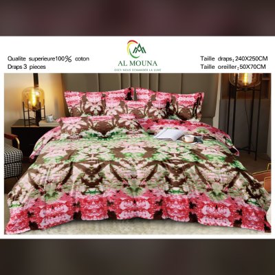 Drap de lit + 2 oreillers