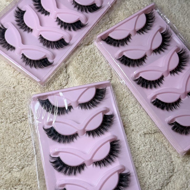 Faux cils noirs effet volume 5 paires
